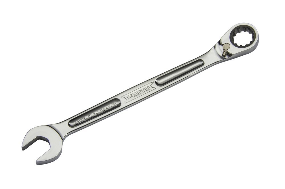 Proto Industrial JSCVM13T Full Polish 12 Point Reversible Ratchet Wrench 13-Millimeter