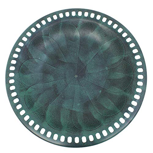 Epetlover 28 Inches Pedestal Bird Bath Feeders Antique Bowl With Stand Outdoor Garden Backyard Décor Vintage Yard Art, Antique Green #TOP2