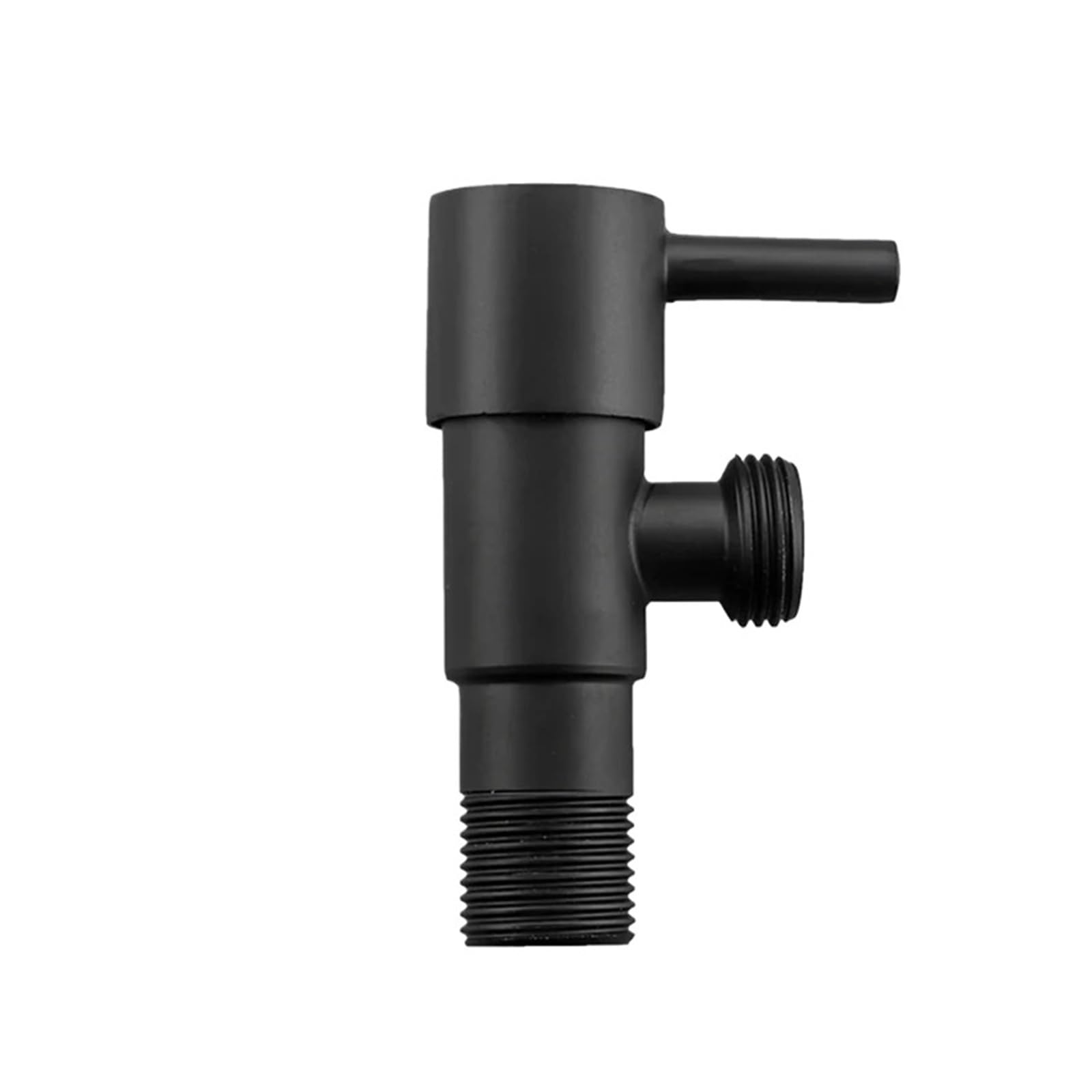 Bvhisehp Black Household Water Control Angle Valve Hot Cold Shut Off Practical Fitting For Bathroom Toilet Faucet Tank Use(Black)