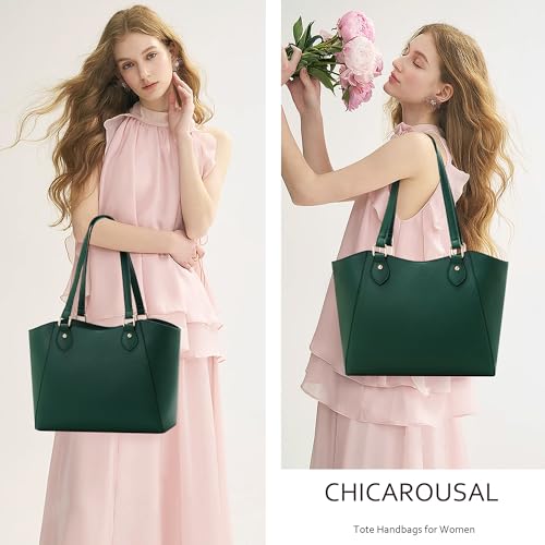 Image of CHICAROUSAL Tote Handbags Purses for Women PU Leather Womens Shoulder Bag | Large Tote Bag for Women, Shoulder Purse, Vegan Leather Purses for Women, Women's Handbags