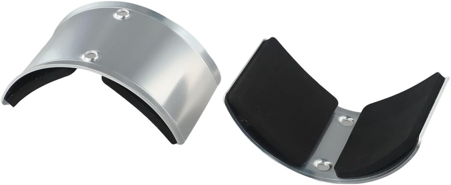 2 PCS Aluminum Alloy Drywall Stilt Replacement Curved Plates Plastering & Painting – 15 cm × 8.4 cm (5.9 in × 3.3 in), Silver, Compatible with Standard Drywall Stilts