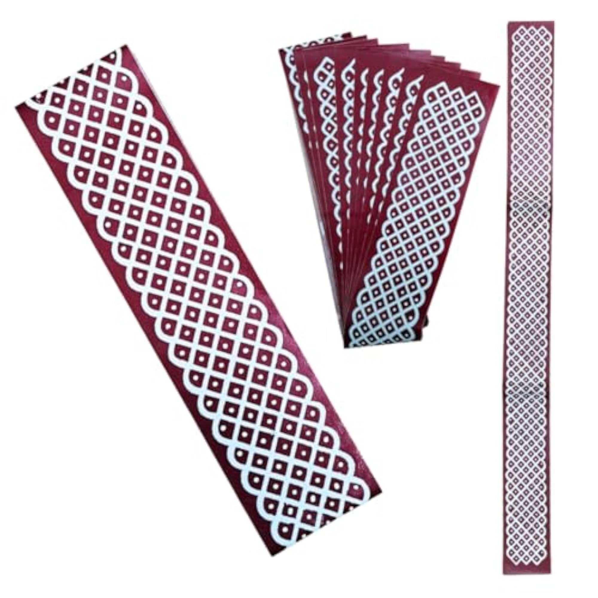 Rangoli Kolam Sticker with Maroon Border for Pooja Decoration