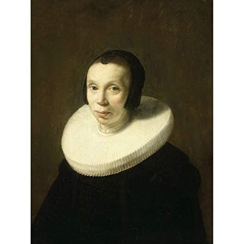 Artery8 De Vries Portrait Of A Woman Collar Painting Unframed Wall Art Print Poster Home Decor Premium