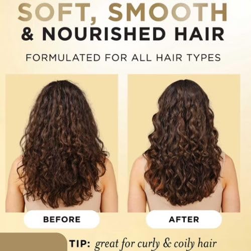 Coconut Milk & Shea Butter Conditioner, 38.2 fl oz - Deep Moisture Conditioner for Curly, Wavy & Dry Hair - Frizz Control, Detangle, For Shine and Softness, Sulfate-Free Hair Softener