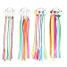 Hifot 24 Piezas Pelo Sintetico de Nylon para Trenzas Peluca de Colores Niña, Extensiones Accesorios Pelo Niña Regalos para Niñas