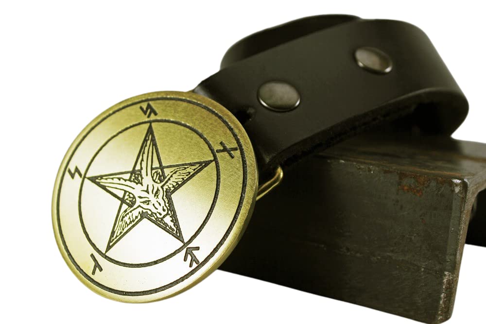 Satan Goat Skull PENTAGRAM Etched Metal 