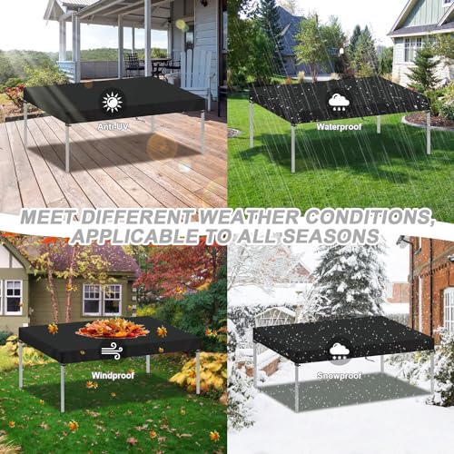 SIMPHAUS Abdeckung Gartentisch 160x90x15cm Abdeckung Tischplatte Tisch Schutzhülle Gartentisch Gartenmöbel Hülle für Gartentisch Winterfest Wasserdicht 420D Oxford Gewebe