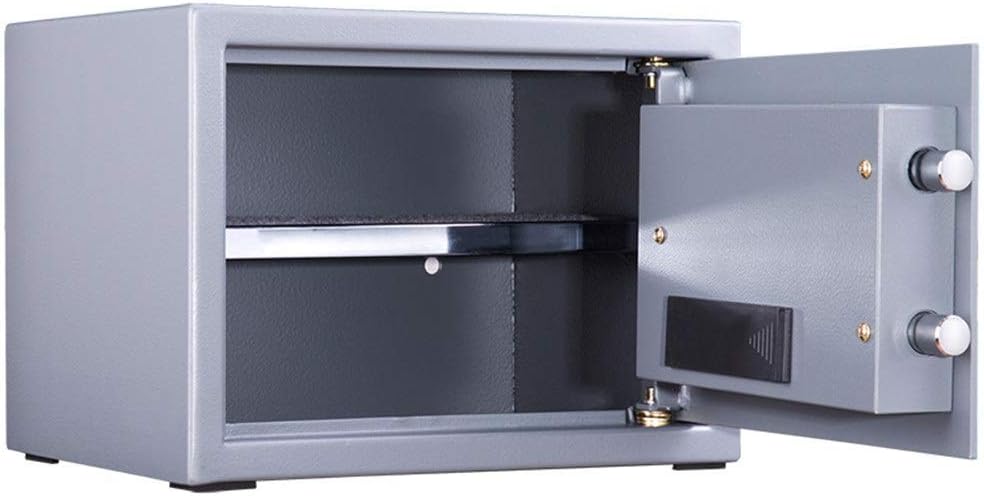 Alarm Steel Deposit Box Household White Small Double Wall for Storing Valuables (Color Pink,Size : 25x25x35cm) Safe