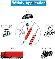 Vista 2 de Riseuvo 6Pcs Tire Valve Stem Removal Tool - Single and Double Heads Valve Core Remover, 4-Way Valve Tool Great Tire Repair Tool, 10pcs Valve Stem