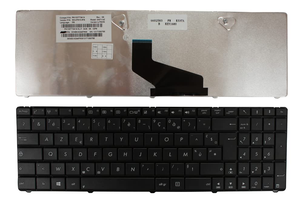 Clavier ASUS K53TA AZERTY noir pour PC portable Power4Laptops