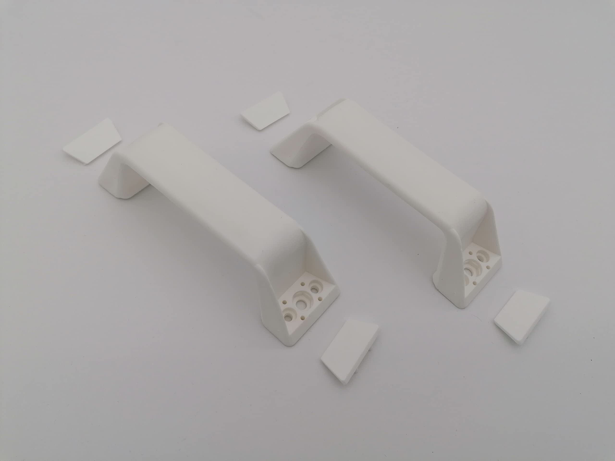 CR-MOESANCO® Set di 2 maniglie di parcheggio per roulotte o rimorchio bianche