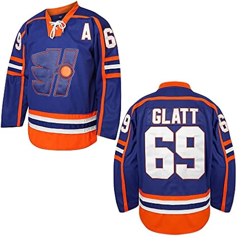 MESOSPERO 69 Glatt Halifax Highlanders Hockey Jersey,Doug The Thug Stitched Movie Sweatshirt S-3XL (69 Blue, XX-Large) Cover