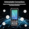 BISOFICE Handheld POS Android 10.0 PDA Terminal 1D/2D/QR Barcode Scanner Support 2/3/4G WiFi BT Communication with 4.0 Inch Touchscreen for Supermarket Restaurant Warehouse Retail Inventory Logistics