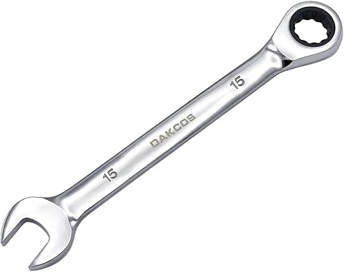 DAKCOS Llave de combinación de trinquete de 23.0 ft m hecha del acero del cromo vanadio 12 puntos pulido