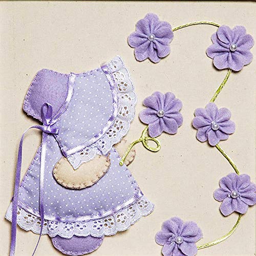 Potinho de Mel Quadro Decorativo Camponesa Flores Quarto Bebê Infantil Menina Lilás