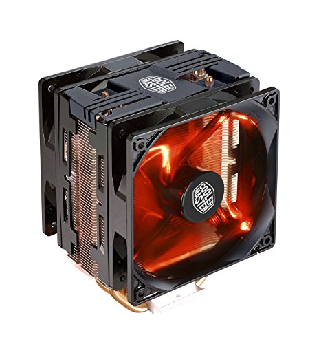 Cooler Master Hyper 212 LED Turbo Black Cover Ventola per CPU '4 Heatpipes, 2x Ventola da 120mm PWM, LED Rossi' RR-212TK-16PR-R1