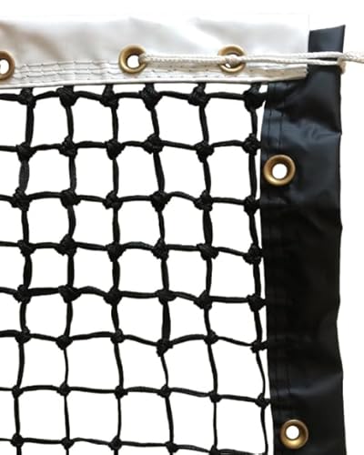 Professional Tennis Net 42 FT x 3.5 FT Double-Layer Non-Deforming Standard Replacement Tennis Net with 1.57 in Mesh Compatible with All Standard Outdoor Indoor Tennis Posts