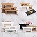 Wzttdm 40pcs Kraft Paper Mini Pillow Packaging Box with Clear Window, Box Treat Gift Packaging Box for Bakery Candy Chocolate Jewelry Display Wedding Party Favor (Black, 5 x 3 x 0.8 inches)