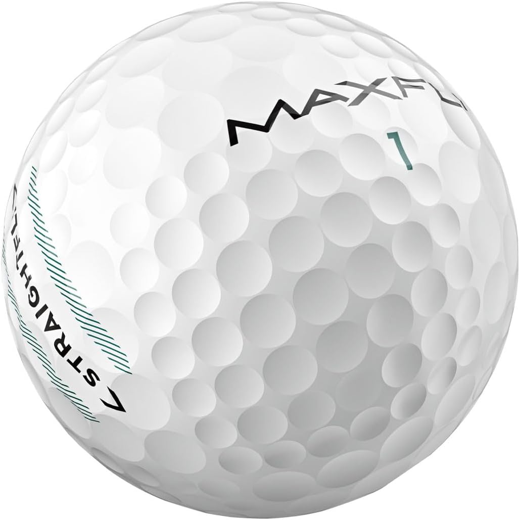 Maxfli StraightFli Golf Balls - Longer Straight Flight Distance (Matte White - 24 Balls)