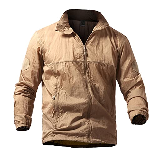 Veste légère homme anti-coup de soleil pour supporter la chaleur en été kaki