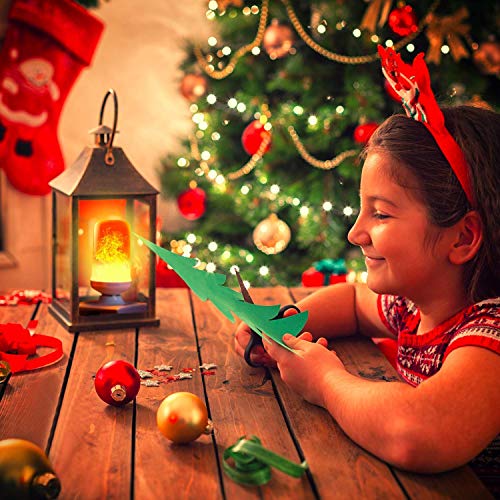 LEDERA LED Flame Light Bulbs, Realistic Flickering Flame Light Bulbs with Upside Down Effect, E26 Base Flame Effect Light Bulbs for Halloween Decorations/Hotel/Bar Party Decoration (2 Pack)