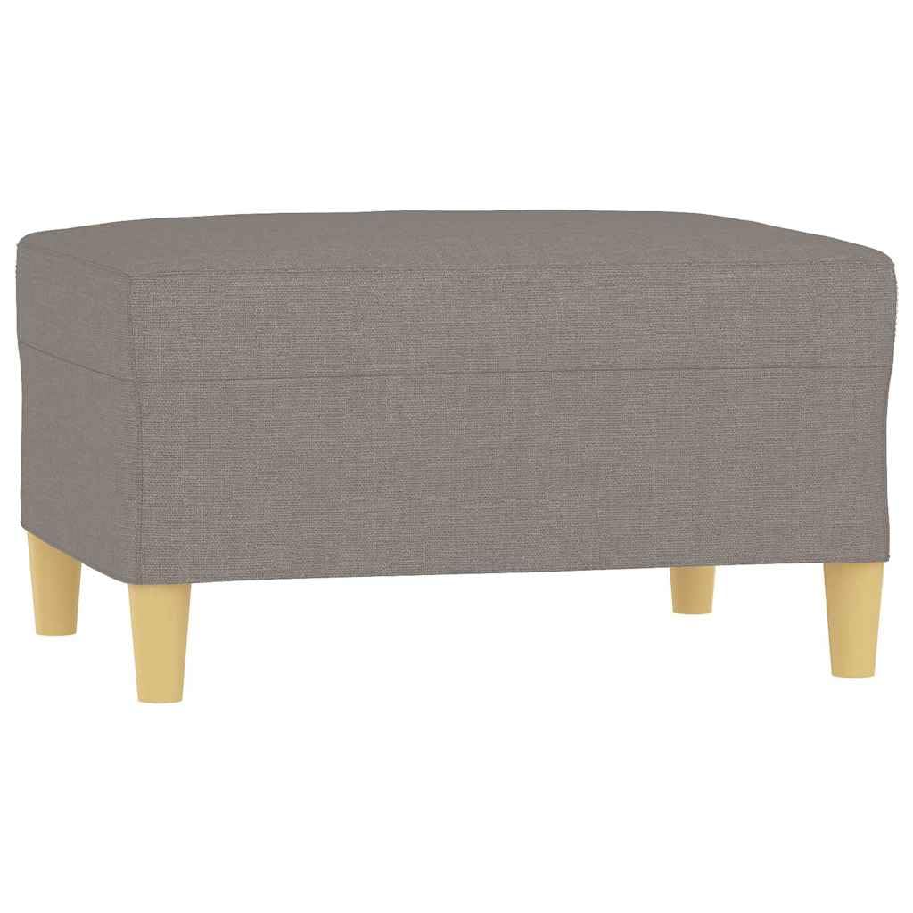 Repose-pieds taupe 70 x 55 x 41 cm en tissu avec rembourrage