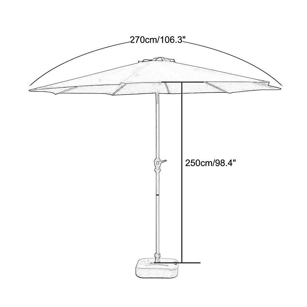 Parasol parasol parasol parasolowy parasol na kemping, parasol z czerwonego słońca z trwałym i zmywalnym poliestrem, łatwy w obsłudze korka.