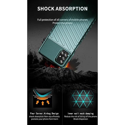 Image of Shockproof Back Cover Case for Samsung Galaxy M51 4G | 360 Degree Protection | Protective Design | Anti-Scratch Tough Slim TPU Case for Samsung Galaxy M51 4G (Green)