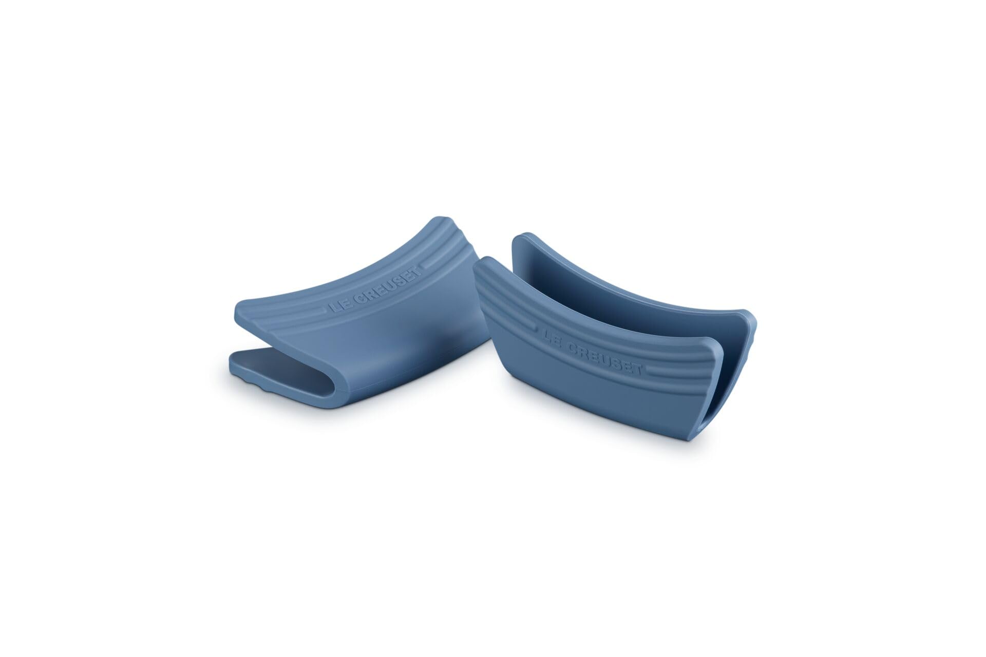 Le Creuset Osłona Uchwytu, Zestaw 2 Sztuk, Silikon, Możliwość Dopasowania, Odporność na Temperaturę do 250°C, Chambray, 42813004340000