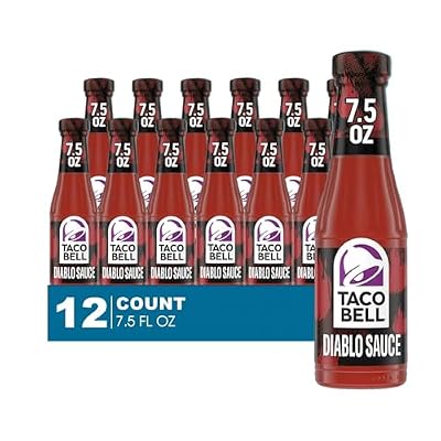 Taco Bell - Lavinia Essential Bundle: 12-Pack of Diablo Sauce, 7.5 oz Glass Bottle + 1 Utility Prop.