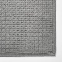 無印　洗いざらしの綿キルティングラグ　こたつ下敷兼用　１９５×１９５ｃｍ　グレー Amazon｜無印良品 洗いざらしの綿キルティングラグ こたつ下敷兼用