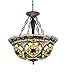 Chloe Lighting CH33391VG22-UH3 Tiffany-Style Victorian 3 Light Inverted Ceiling Pendant 22-Inch Shade, Multi-Colored