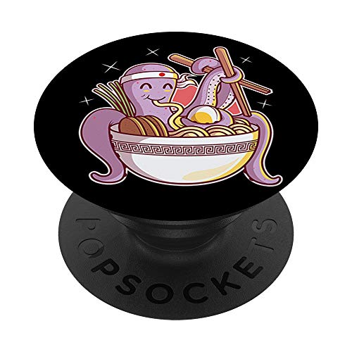 Just a pulpo Girl Who Loves Anime&Ramen Japanese Ninja PopSockets PopGrip Intercambiable