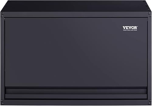 Miniatura 8 de VEVOR Armario de pared, gabinete de almacenamiento de metal para garaje, 20 pulgadas de alto, 120 libras, capacidad de estante montado en la pared
