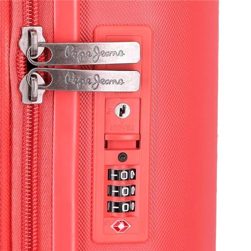 Pepe Jeans Highlight Cabin Valigia, Rosso, 40X55X20Cm, Valigia Cabina - 8