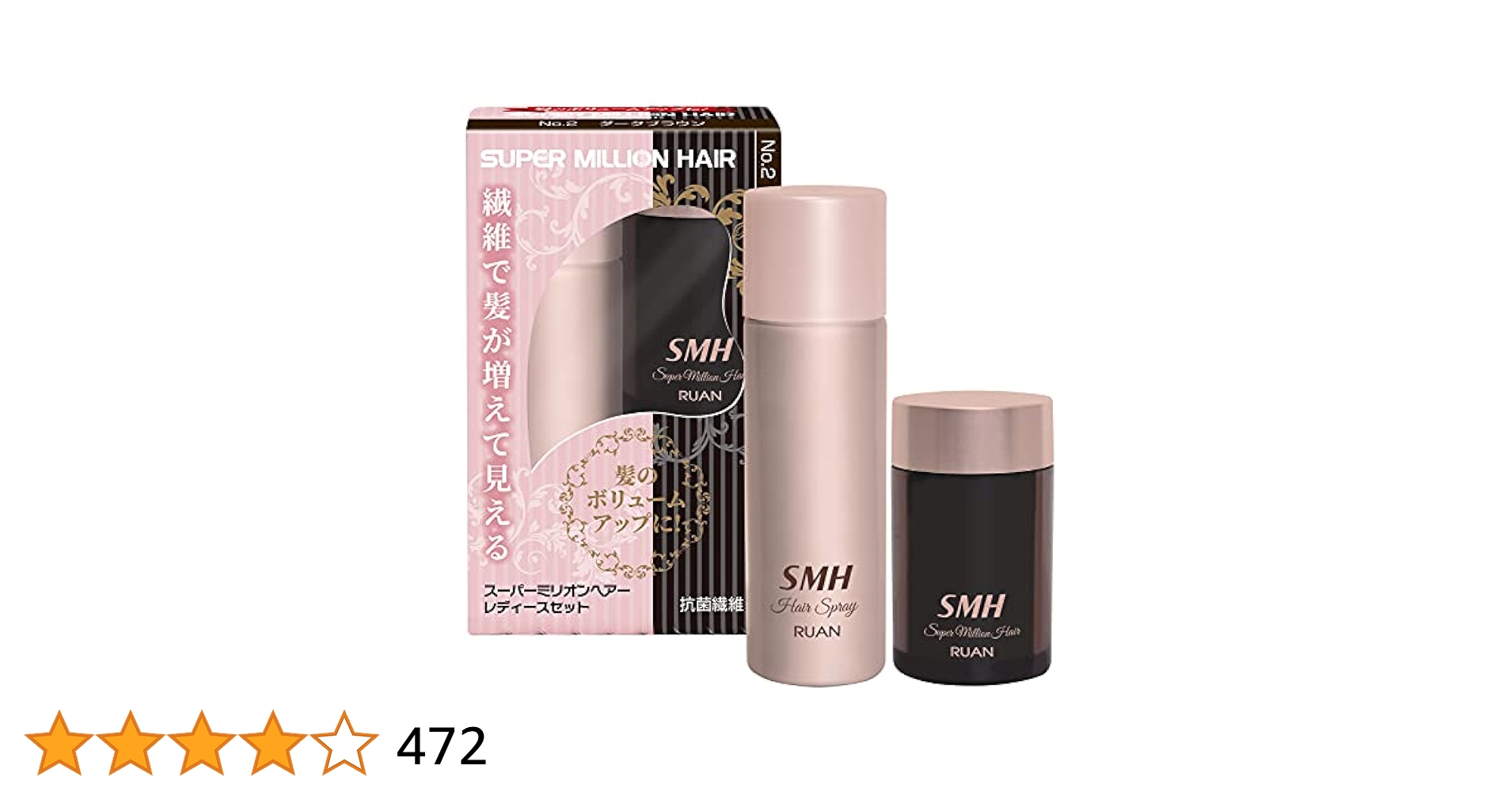 ルアン 2個セット スーパーミリオンヘアー 40g No.2 ダークブラウン ルアン 2個セット スーパーミリオンヘアー 40g No.2 ダーク