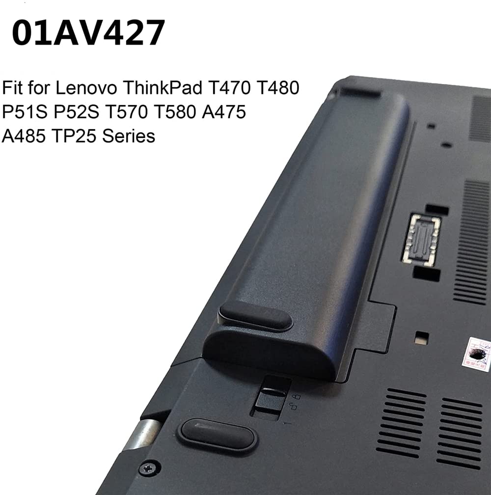01AV427 Bateria do Lenovo ThinkPad T470 T480 P51S P52S T570 T580 A475 A485 TP25 Series 61++ 01AV428 01AV492 4X50M08812 SB10K97584 10K977 585 10,8 V 72 Wh 6600 mAh