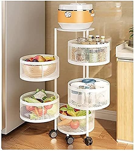 Étagère à légumes rotative pour ranger la cuisine avec panier circulaire
