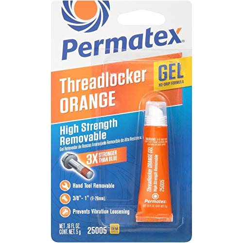 Image of Permatex 25005 High Strength Removable Threadlocker Orange Gel, 5 g