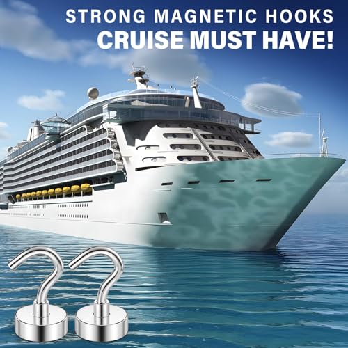 Image of FINDMAG Magnet Hooks, 30LB+ Magnetic Hooks for Cruise Cabins, 28 Pack
