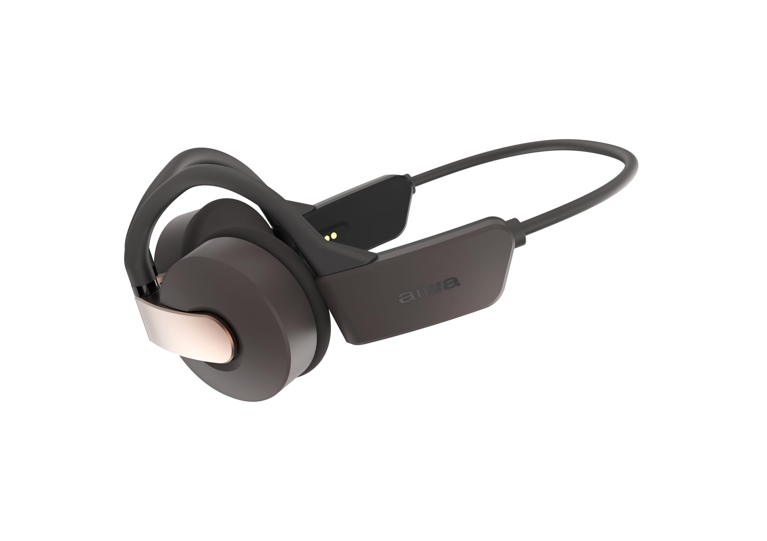 Aiwa HPB-SW20 | Auriculares inalámbricos de Oreja Abierta | Bluetooth 5.3 | Sonido Surround Espacial | Micrófono Manos Libres Integrado | Autonomía hasta 12 Horas | Color Cobre/Grafito