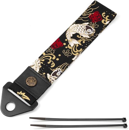 RASTP Correa de remolque para parachoques delantero de coche (peces negro) RASTP Correa de remolque para parachoques delantero de coche (peces negro)