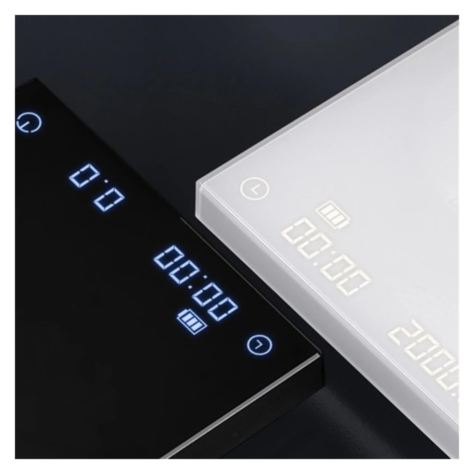 Balance Digitale, Balance à café et expresso, balance électronique avec minuterie automatique, balance de cuisine 0.1g / 2kg(Zwart)