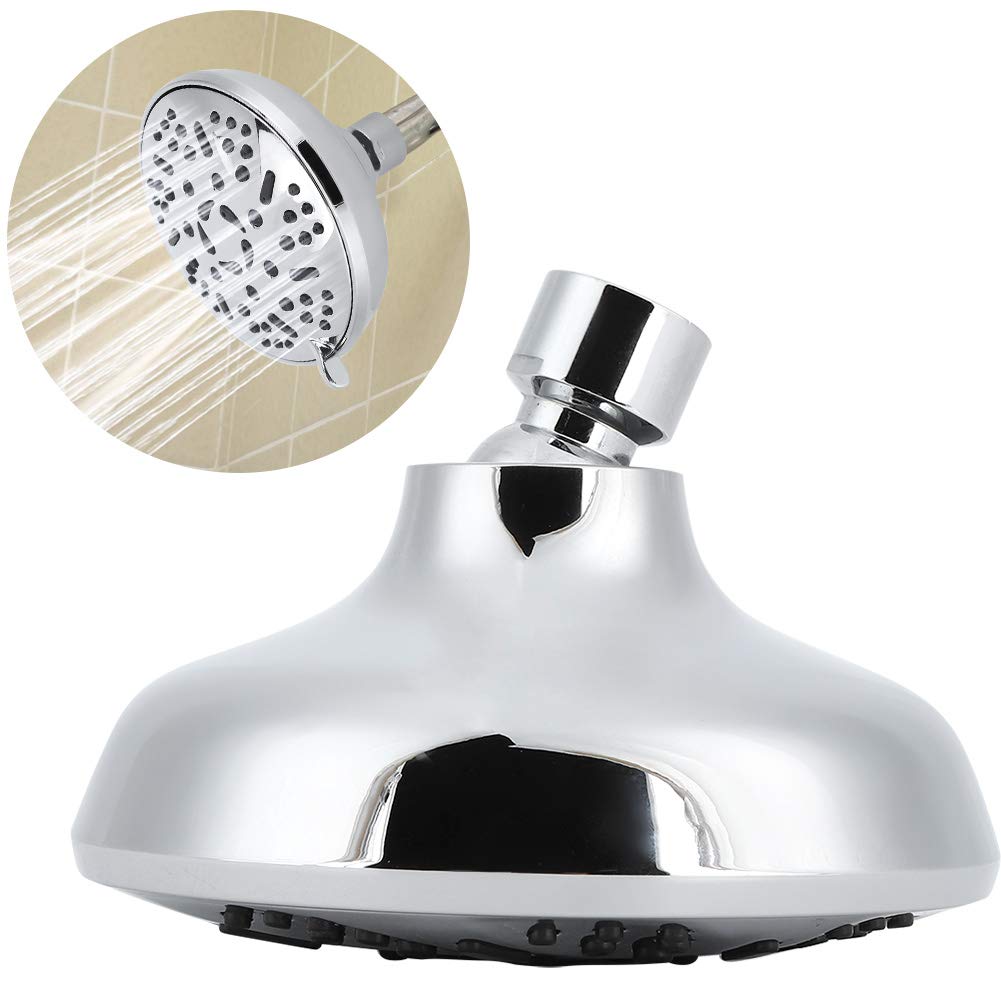 SYH&AQYE Rociador De Alta Presión, 9 Funciones De Alta Presión, Rociador De Alta Presión Redondo De Acero Inoxidable Cromado, Conexión G1/2, Rociador Ajustable, Accesorios De Baño(Style 1)