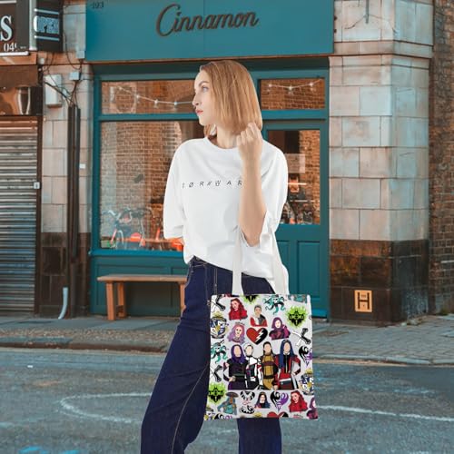 Bolso tipo tote KEYCHIN Mal & Evie, regalo para fans de Jay & Carlos & Jane, inspirado en Audrey & Ben, merchandising de película de villanos miniatura 5