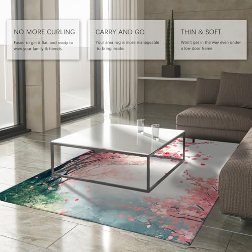 Tapis antidérapant et lavable 200x300cm pour protéger le sol du salon avec style - 4