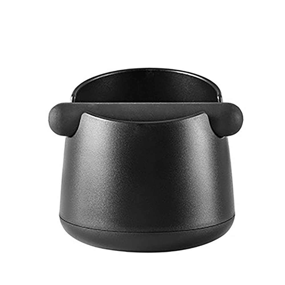 Ancllo Black Coffee Knock Box, Espresso Knock Box With Removable Rubber Knock Bar And Non-Slip Base
