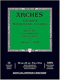 ARCHES 23 x 31 cm 300 gsm Cold Pressed Watercolour Pad