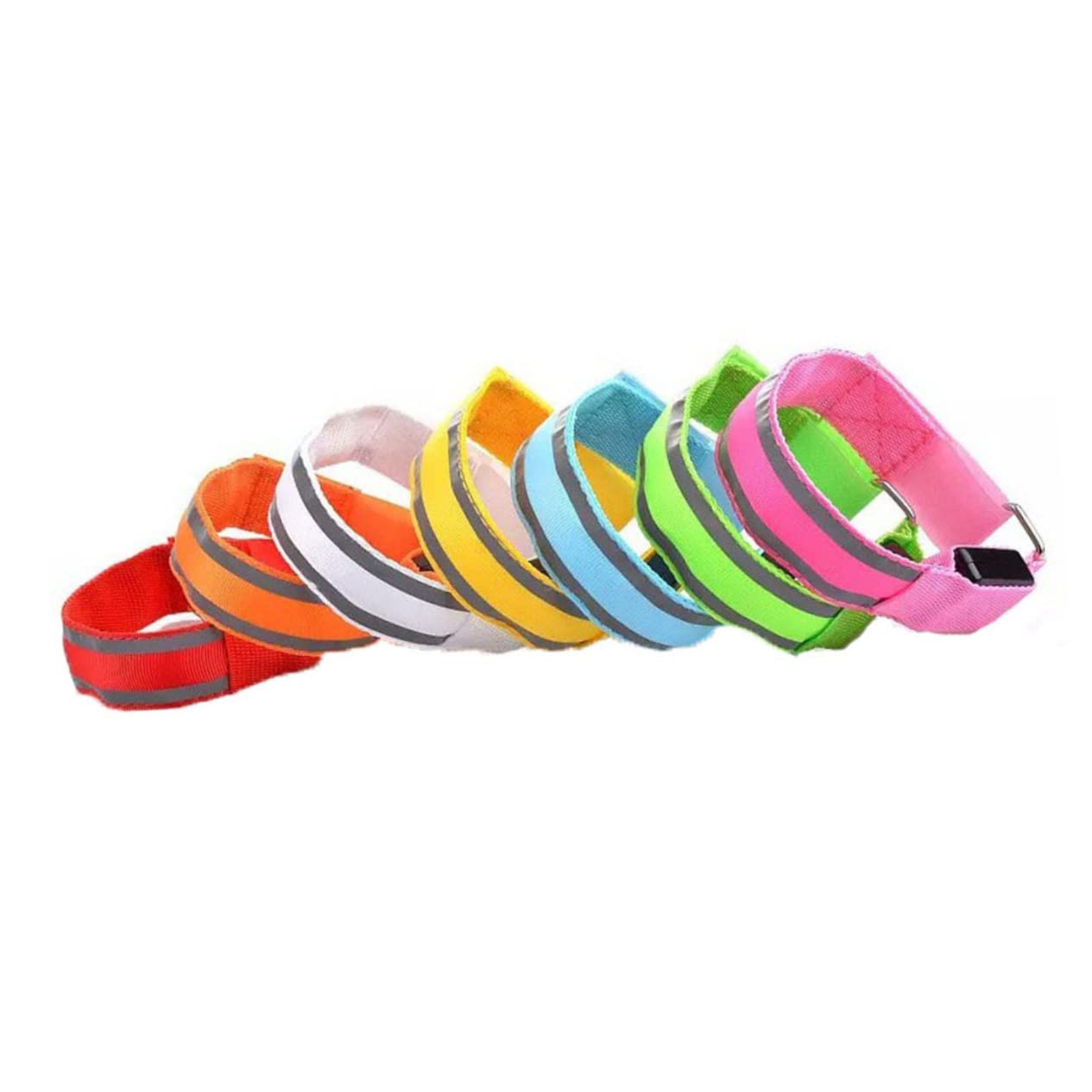BESPORTBLE Lot De 2 Bracelets Réfléchissants À LED pour Course De Nuit Accessoires De Cyclisme Lot De 6 Pièces 2 Pièces Aléatoires