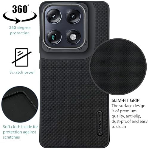 Image of NIUKIN Super Frosted Shield Pro Soft Mobile Back Case for Motorola Signature | Shockproof Scratchproof Cover | Black